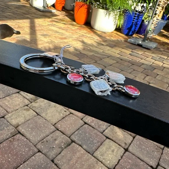 Coach Red and Silver Charm Keychain - Picture 4 of 11
